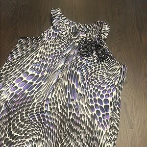 IZ Byer Black and Purple Sleeveless Top